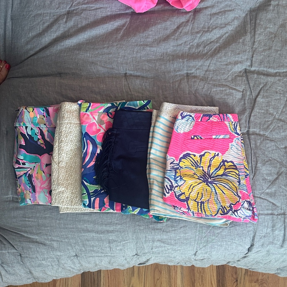 6 Lilly Pulitzer Vibrant Shorts Lot